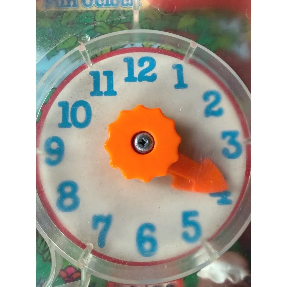 Vintage Mattel Fun Oclock Learning Toy Clock Marble Run Red 9832-2129 1980s